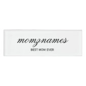 パーソナライズされた最高の母の書名 名札 (正面)
