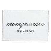 パーソナライズされた最高の母の書名 枕カバー (裏面)
