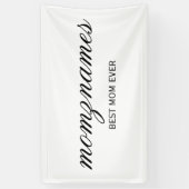 パーソナライズされた最高の母の書名 横断幕 (縦)