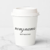 パーソナライズされた最高の母の書名 紙コップ (裏面)