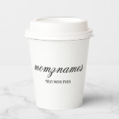 パーソナライズされた最高の母の書名 紙コップ (正面)