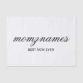 パーソナライズされた最高の母の書名 薄葉紙 (正面)
