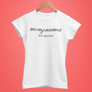 パーソナライズされた最高の母の書名 Tシャツ