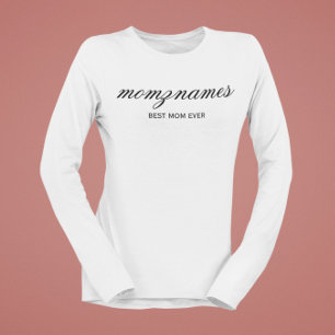 パーソナライズされた最高の母の書名 Tシャツ