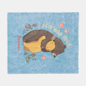 パーソナライズされた最高の母の贈り物の母の日の贈り物の贈り物f フリースブランケット (正面(横))