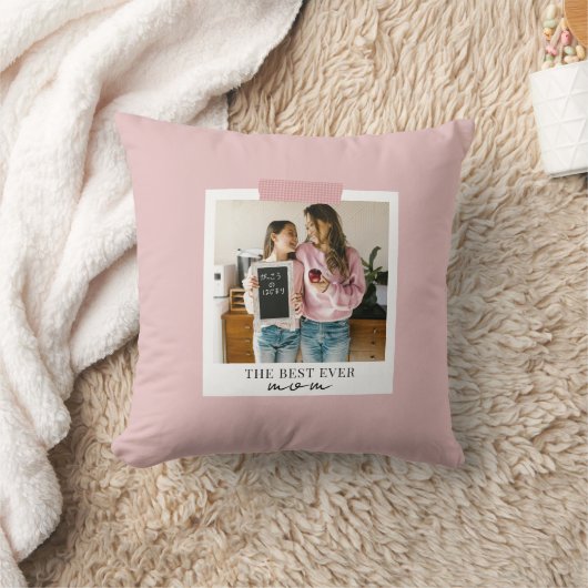パーソナライズされた最高の母はピンク クッション (ブランケット)