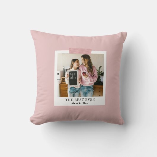 パーソナライズされた最高の母はピンク クッション (正面)