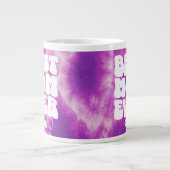 パーソナライズされた最高の母エバーパープル絞り染め ジャンボコーヒーマグカップ (正面)
