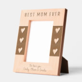 パーソナライズされた最高の母ハート レーザー彫刻フレーム (左)