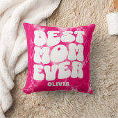 パーソナライズされた最高の母絞り染め クッション (ブランケット)
