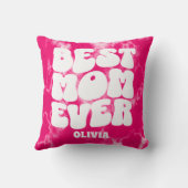 パーソナライズされた最高の母絞り染め クッション (裏面)