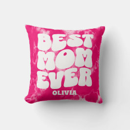 パーソナライズされた最高の母絞り染め クッション