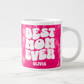 パーソナライズされた最高の母絞り染め ジャンボコーヒーマグカップ (右)