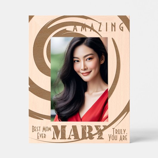 パーソナライズされた最高の母「メアリー」 レーザー彫刻フレーム