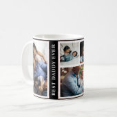 パーソナライズされた最高の父の写真コラージュ コーヒーマグカップ (正面左)