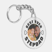 パーソナライズされた最高の父 | フォトキーチェーン キーホルダー (正面左)