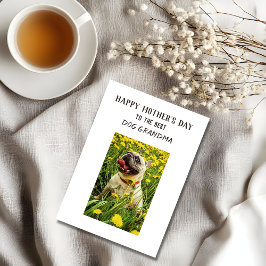 パーソナライズされた最高の犬のおもしろいおばあちゃん シーズンカード