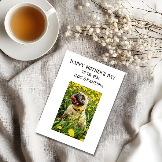 パーソナライズされた最高の犬のおもしろいおばあちゃん シーズンカード