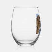 パーソナライズされた最高の犬のパパ ステムなしワイングラス (右)