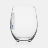 パーソナライズされた最高の犬のパパ ステムなしワイングラス (左)