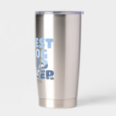 パーソナライズされた最高の犬のパパ 保温保冷タンブラー (左面)