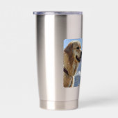 パーソナライズされた最高の犬のパパ 保温保冷タンブラー (右面)