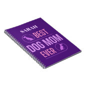 パーソナライズされた最高の犬の母なしノート ノートブック (右側)