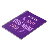 パーソナライズされた最高の犬の母なしノート ノートブック (左側)