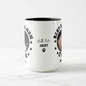 パーソナライズされた最高の犬の母の写真カスタム写真 マグカップ (中央)