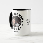 パーソナライズされた最高の犬の母の写真カスタム写真 マグカップ (正面左)