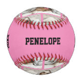 パーソナライズされた最高の犬の母 野球ボール (正面)