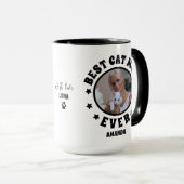 パーソナライズされた最高の猫の母の写真カスタム マグカップ (正面右)