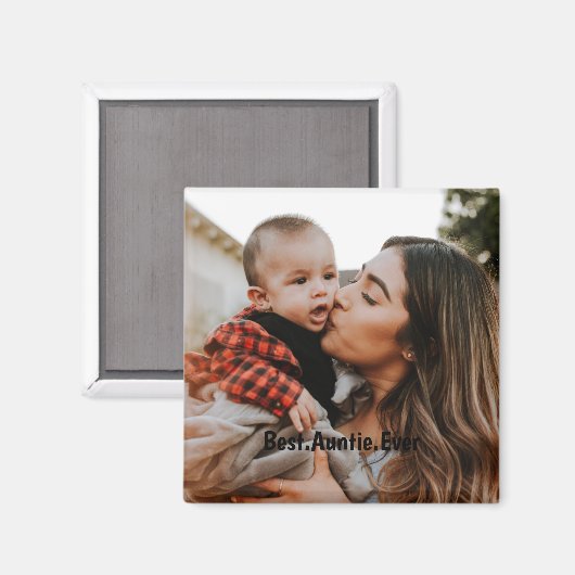 パーソナライズされた最高のAuntie Everのカスタム写真 マグネット (正面/裏面)
