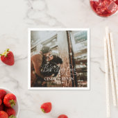 パーソナライズされた最高のDay Ever Photoの結婚紙 スタンダードカクテルナプキン (インサイチュ)