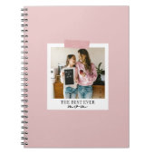 パーソナライズされた最高のEver Mom Photo Pink ノートブック (正面)