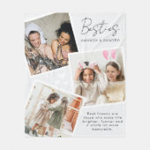 パーソナライズされた最高のFriend 3フォトフリースブランケット フリースブランケット (正面)