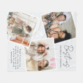 パーソナライズされた最高のFriend 3フォトフリースブランケット フリースブランケット (正面(横))