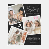 パーソナライズされた最高のFriend 3フォトフリースブランケット フリースブランケット (正面)