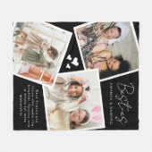 パーソナライズされた最高のFriend 3フォトフリースブランケット フリースブランケット (正面(横))