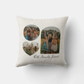 パーソナライズされた最高のFriend BFF Photo Collage Cream クッション (裏面)