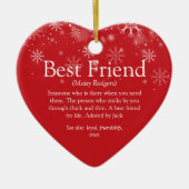 パーソナライズされた最高のFriend Definitionクリスマス セラミックオーナメント (正面)