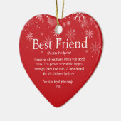 パーソナライズされた最高のFriend Definitionクリスマス セラミックオーナメント (左)