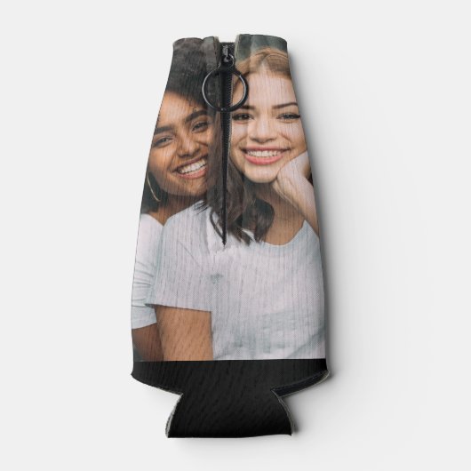 パーソナライズされた最高のFriend Forever写真 ボトルクーラー (裏面)