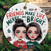 パーソナライズされた最高のFriend - Friends Keepsake セラミックオーナメント
