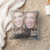 パーソナライズされた最高のFriend Photo BFF Friendship Mint クッション (ブランケット)
