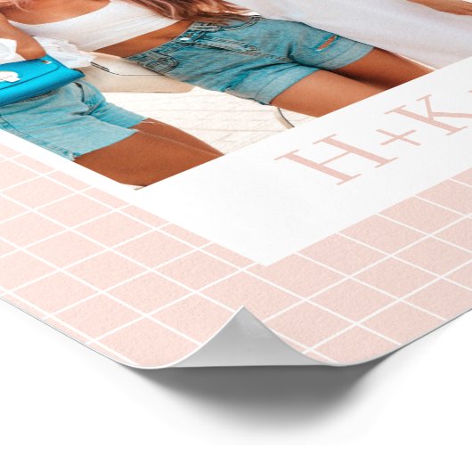 パーソナライズされた最高のFriends写真パステルBoho ポスター (角)