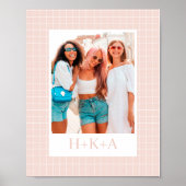 パーソナライズされた最高のFriends写真パステルBoho ポスター (正面)