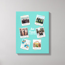 パーソナライズされた最高のFriends 6フォトカスタムコラージュ キャンバスプリント