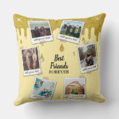 パーソナライズされた最高のFriends 6フォトカスタムコラージュ クッション (裏面)