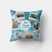 パーソナライズされた最高のFriends 6フォトカスタムコラージュ クッション (裏面)